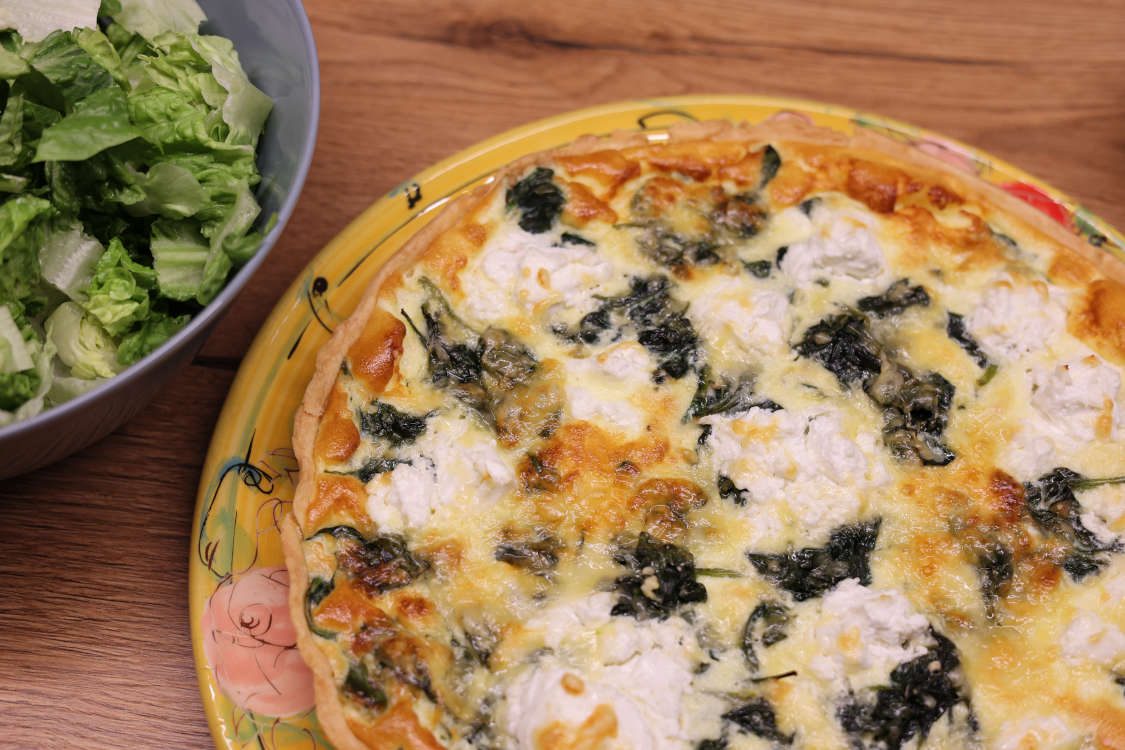 Spinat-Quiche mit Ziegenkäse - passion patisserie Spinat-Quiche mit Ziegenkäse - passion patisserie