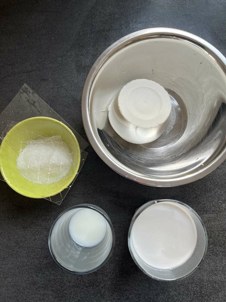 Die Zutaten für die Kokoscreme 