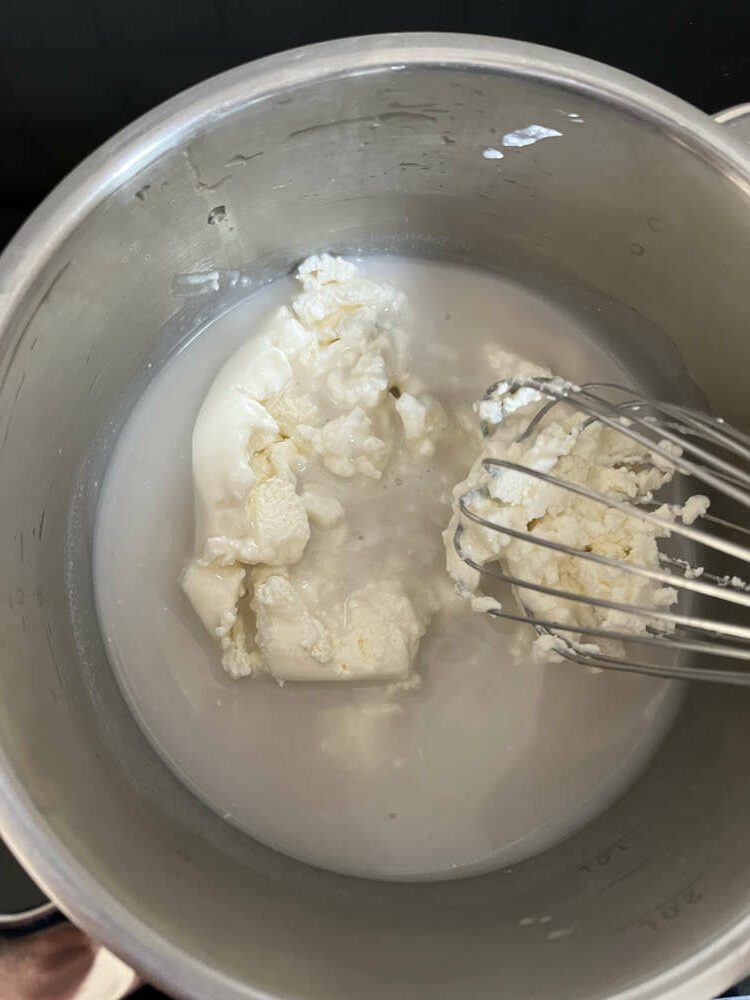 Den Ricotta unterrühren 