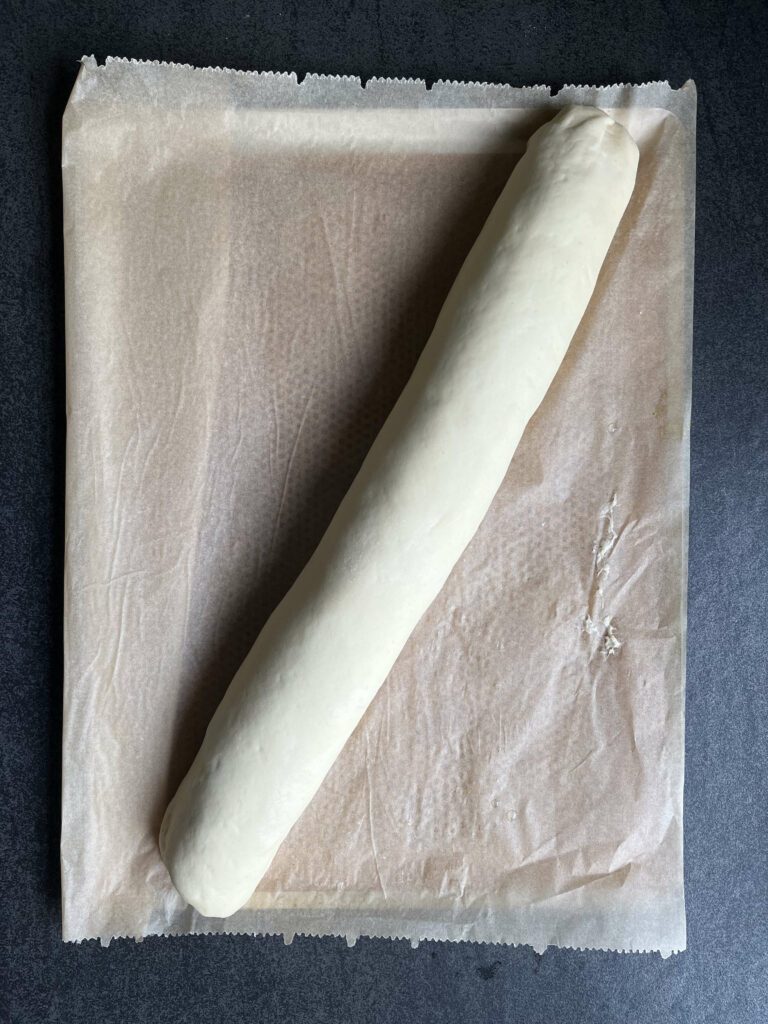 Der aufgerollte Teig