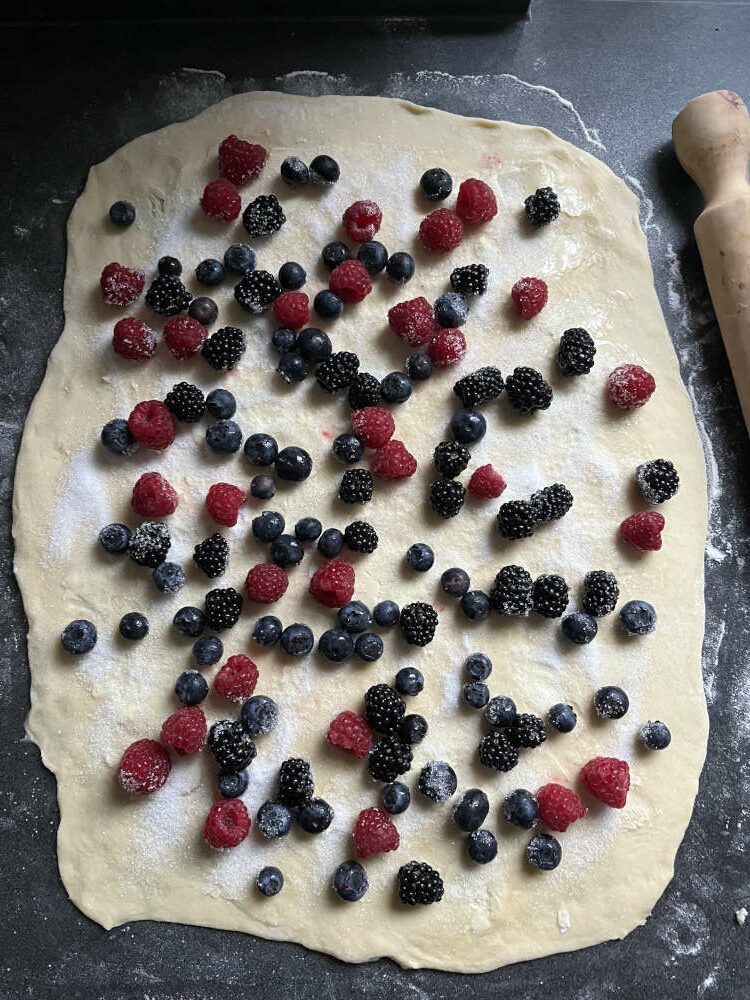 Die Füllung für die Beeren Babka