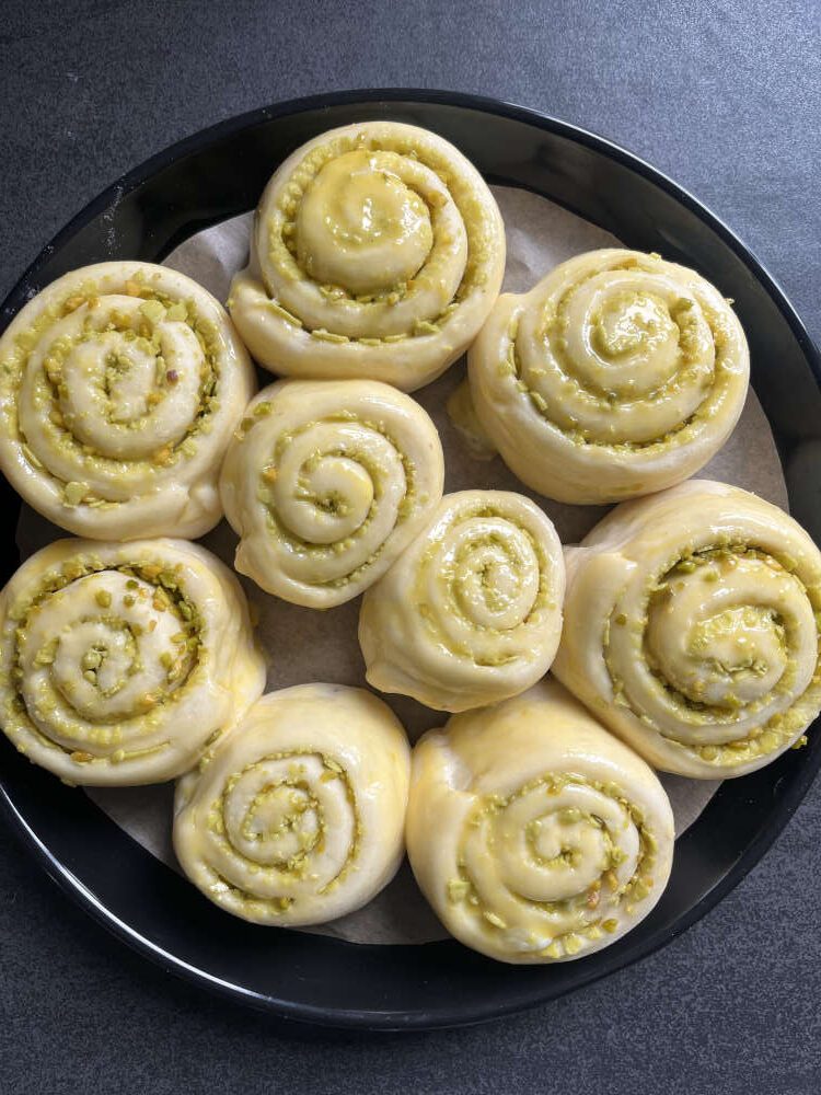 Die Hefeschnecken vor dem Backen