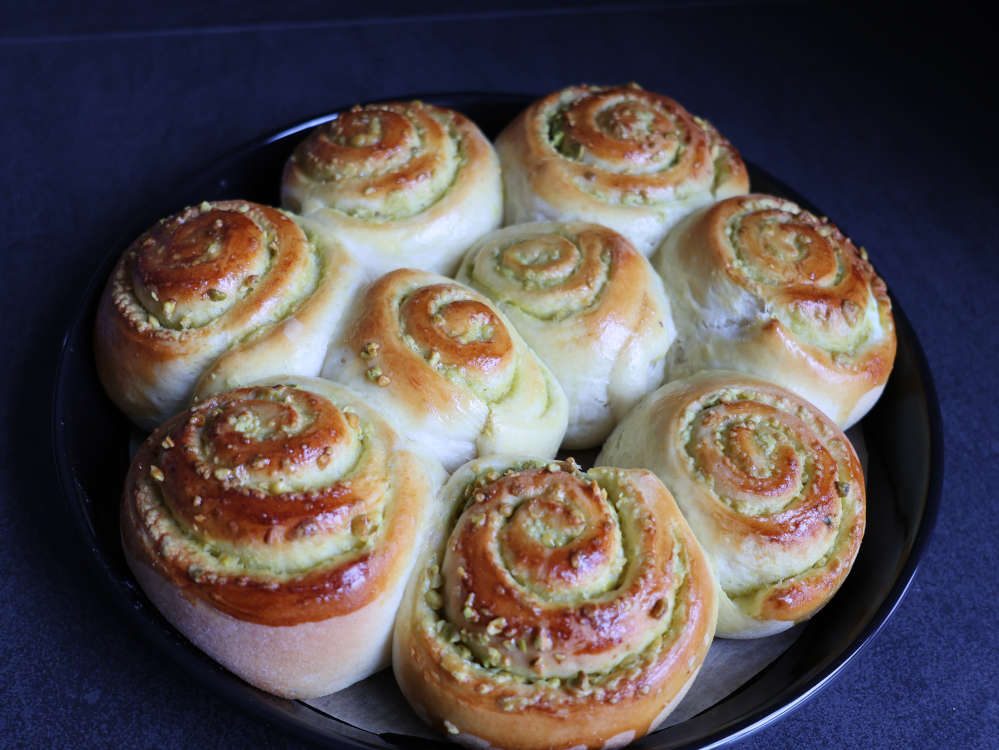 Pistazien Hefeschnecken