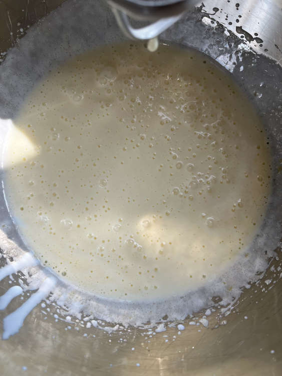 Buttermilch und Sonnenblumenöl unterrühren