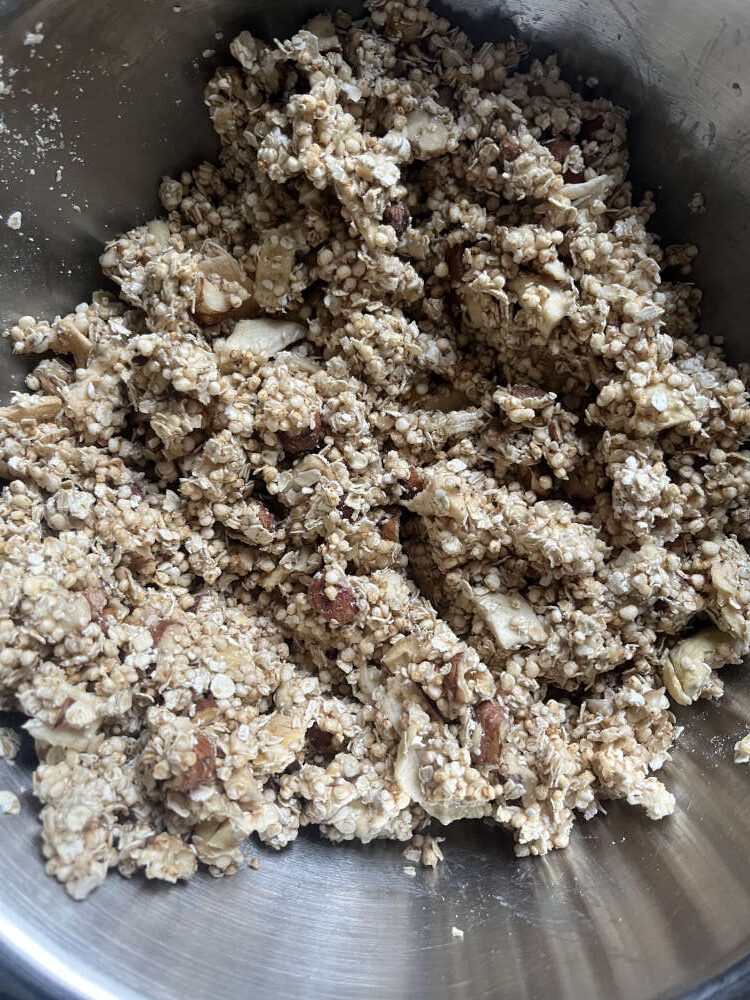 Das fertige Müsli vor dem Backen