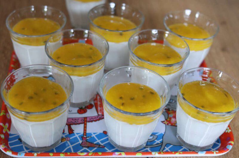 Vegane Manog-Maracuja Panna cotta